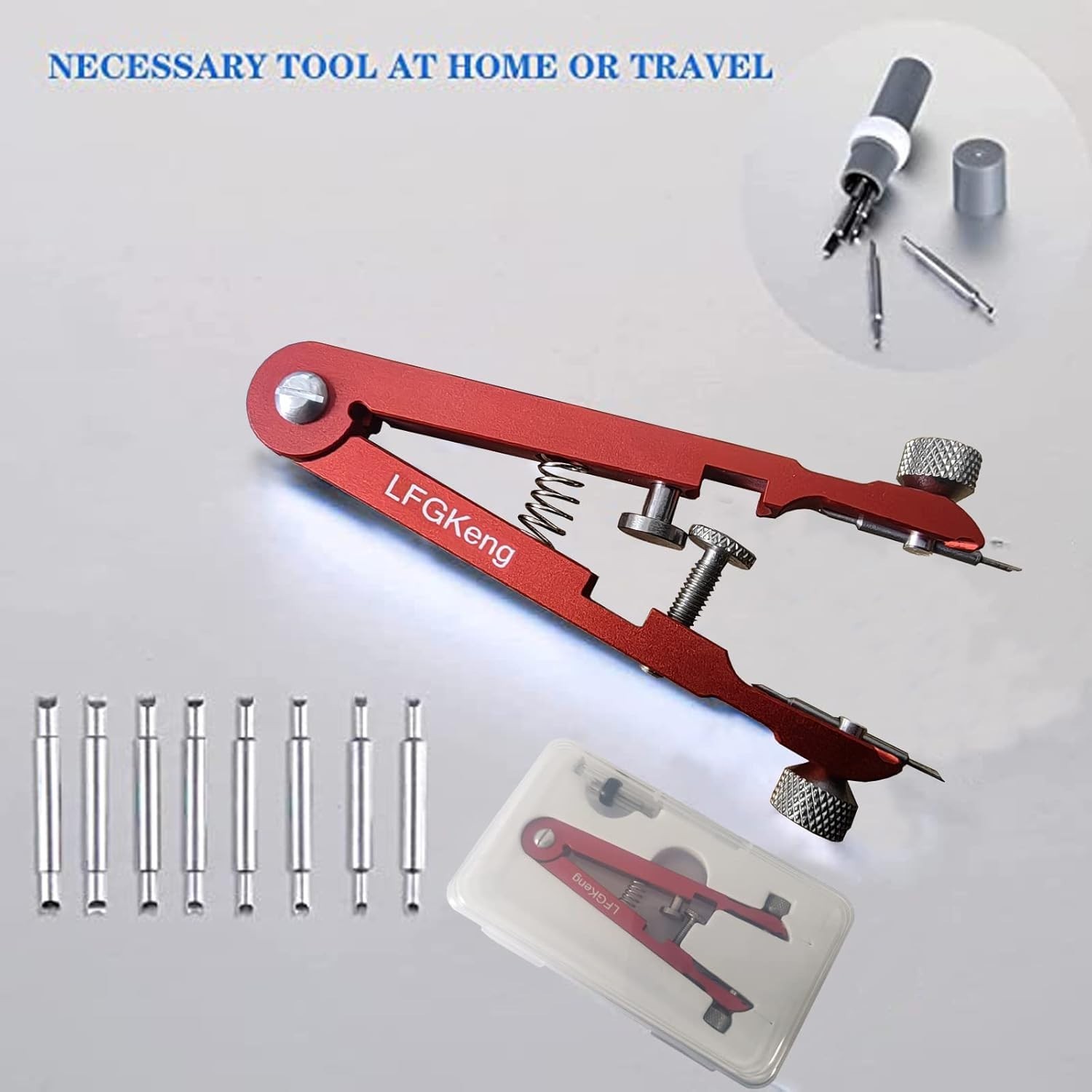 Watch Spring Bar Pliers Alloy Steel Tool Kit for Band Replacement Travel