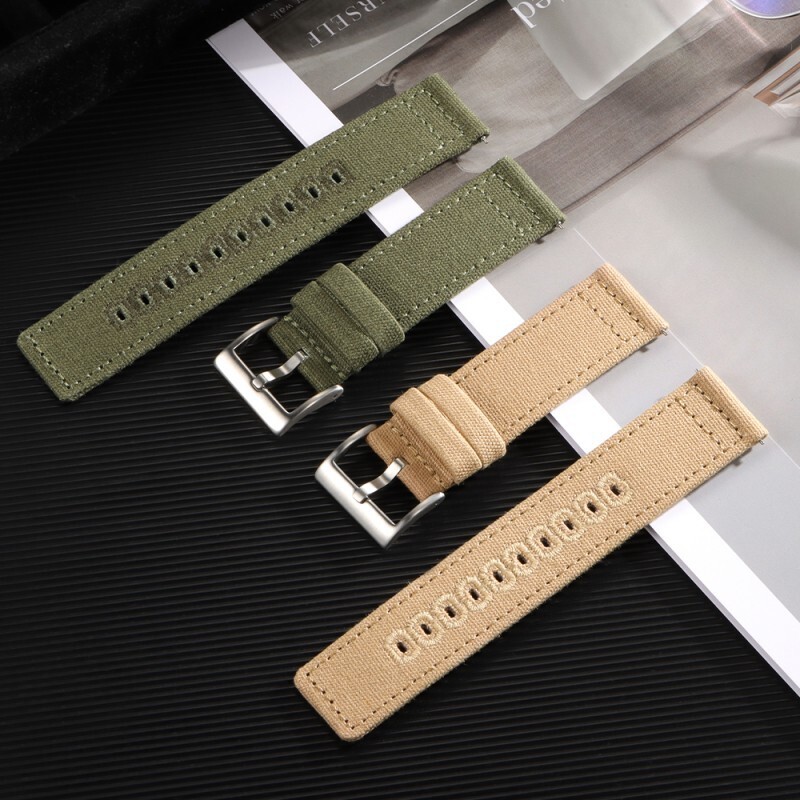 High Quality Quick Release Nylon Canvas Watch Band Strap 18/20/22mm Fits Seiko