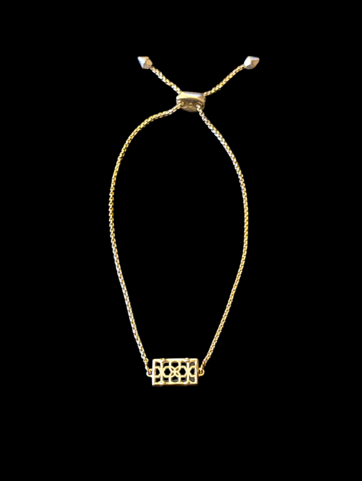 Kendra Scott Phillipa Druzy Square 12.2mm Pendant Brushed Gold OSFM Bracelet