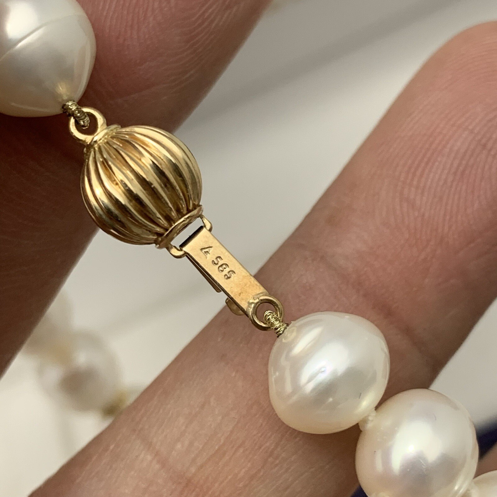 Japan Cultured Pearls Baroque Necklace 8.7 – 11mm Pearl 14k Gold