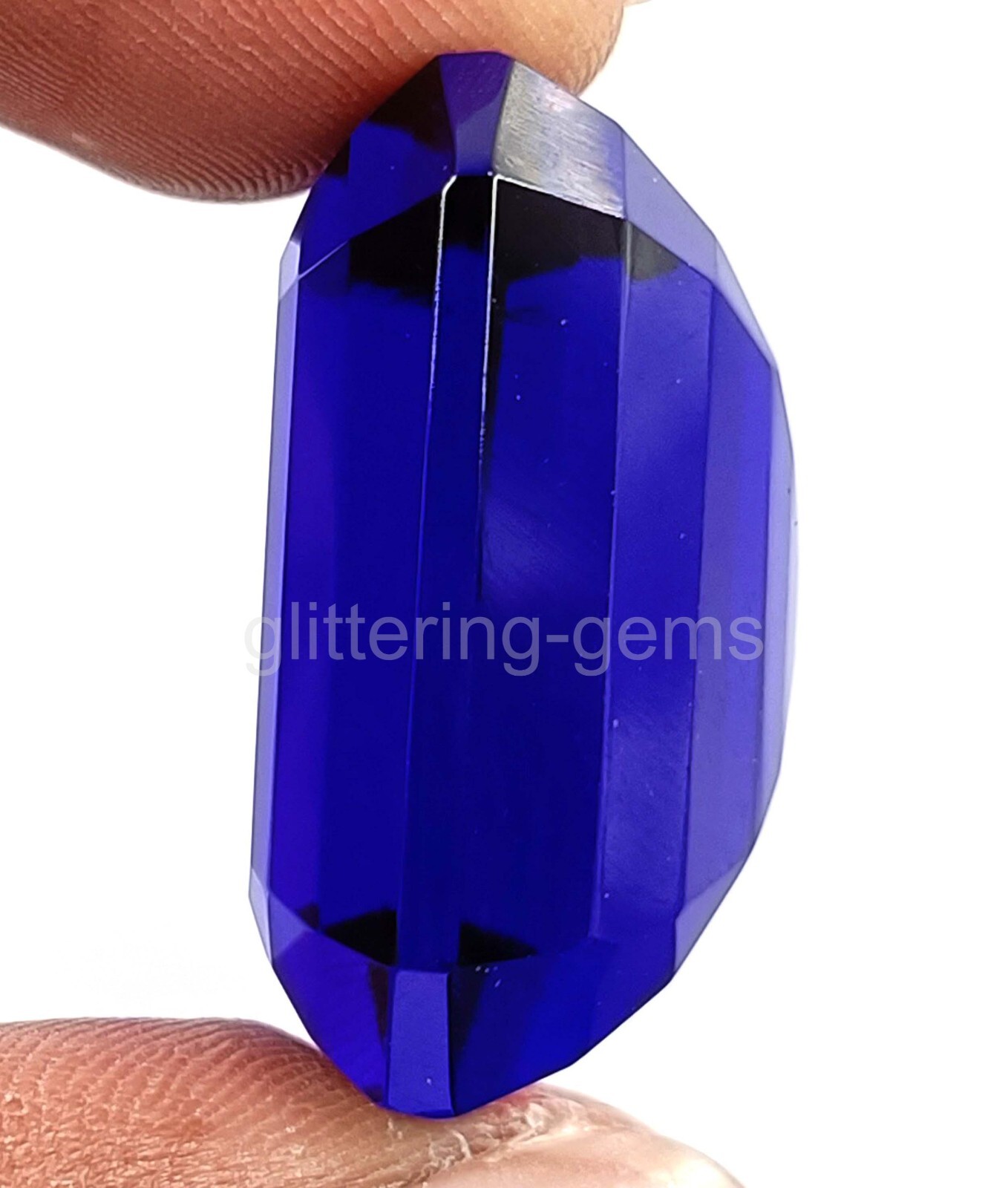 Certified Natural Brazilian 101.60 Ct Blue Emerald Cut Topaz Loose Gemstone 5AIS