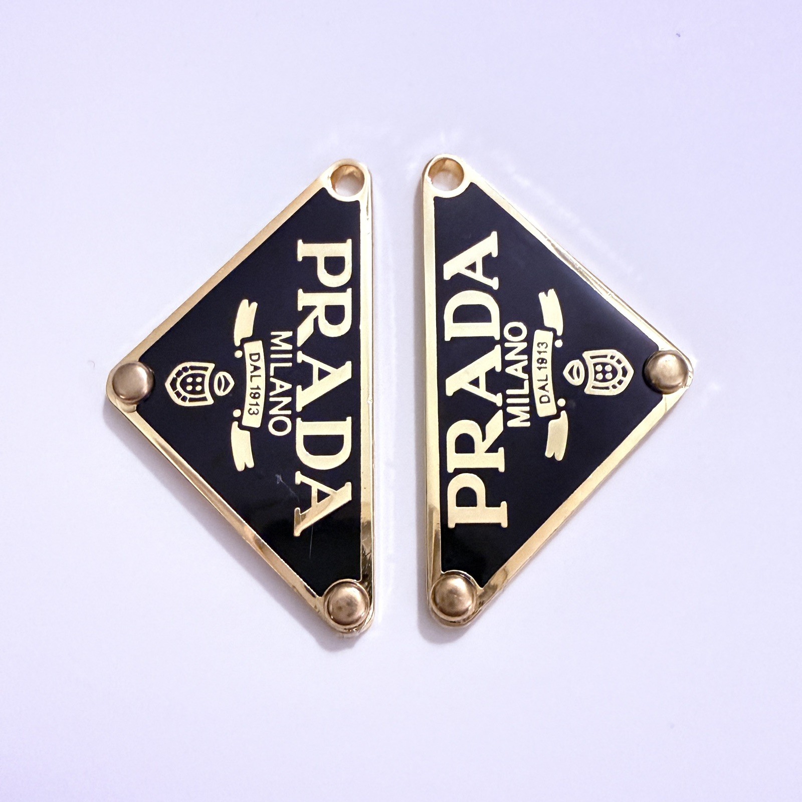 Designer Zipper Pull Charms Gold Tone & Black Pendants Qty 2