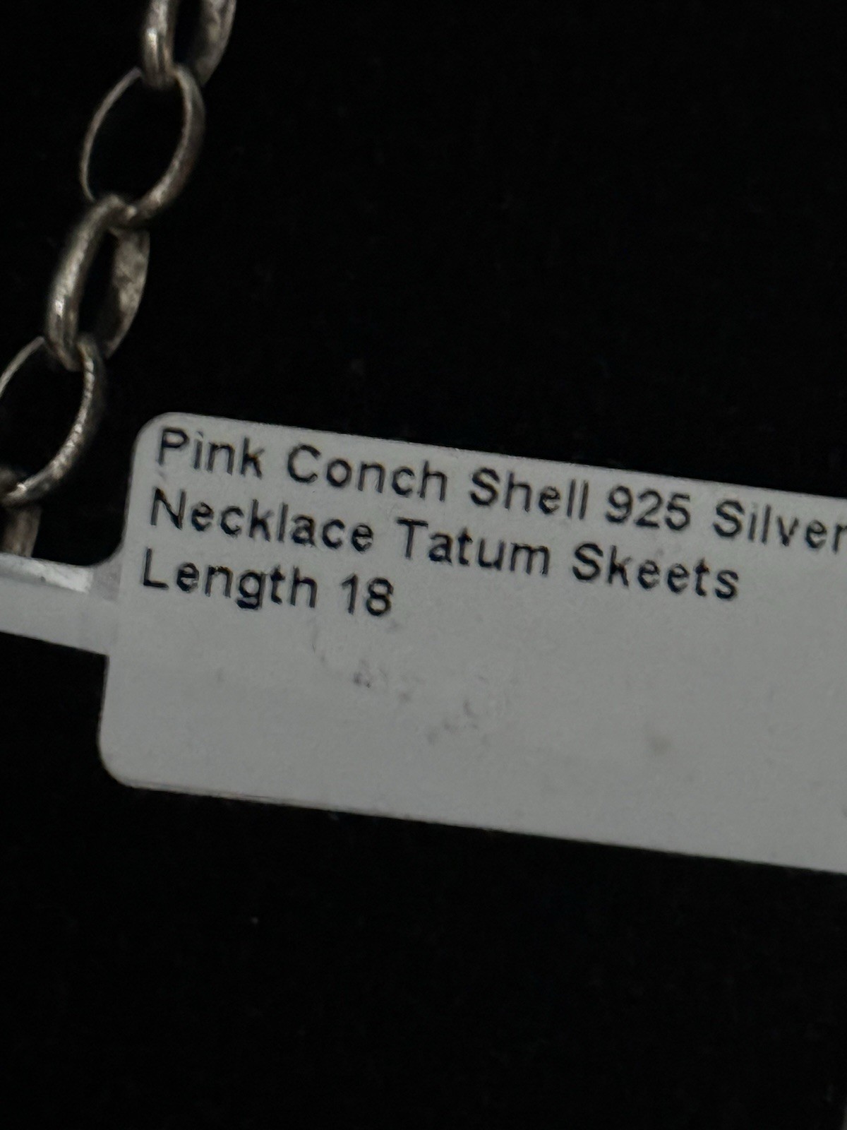 Pink Conch Heart Silver Pendant Native American Tatum Skeets
