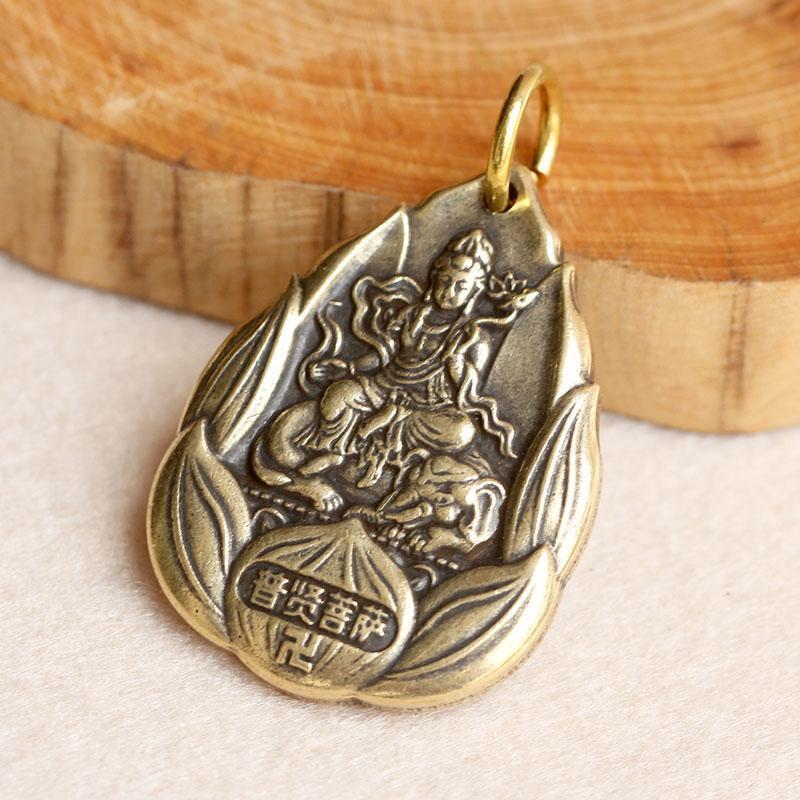 Brass Big Sun Buddha Statue, Eight Bodhisattvas Buddha Keychain
