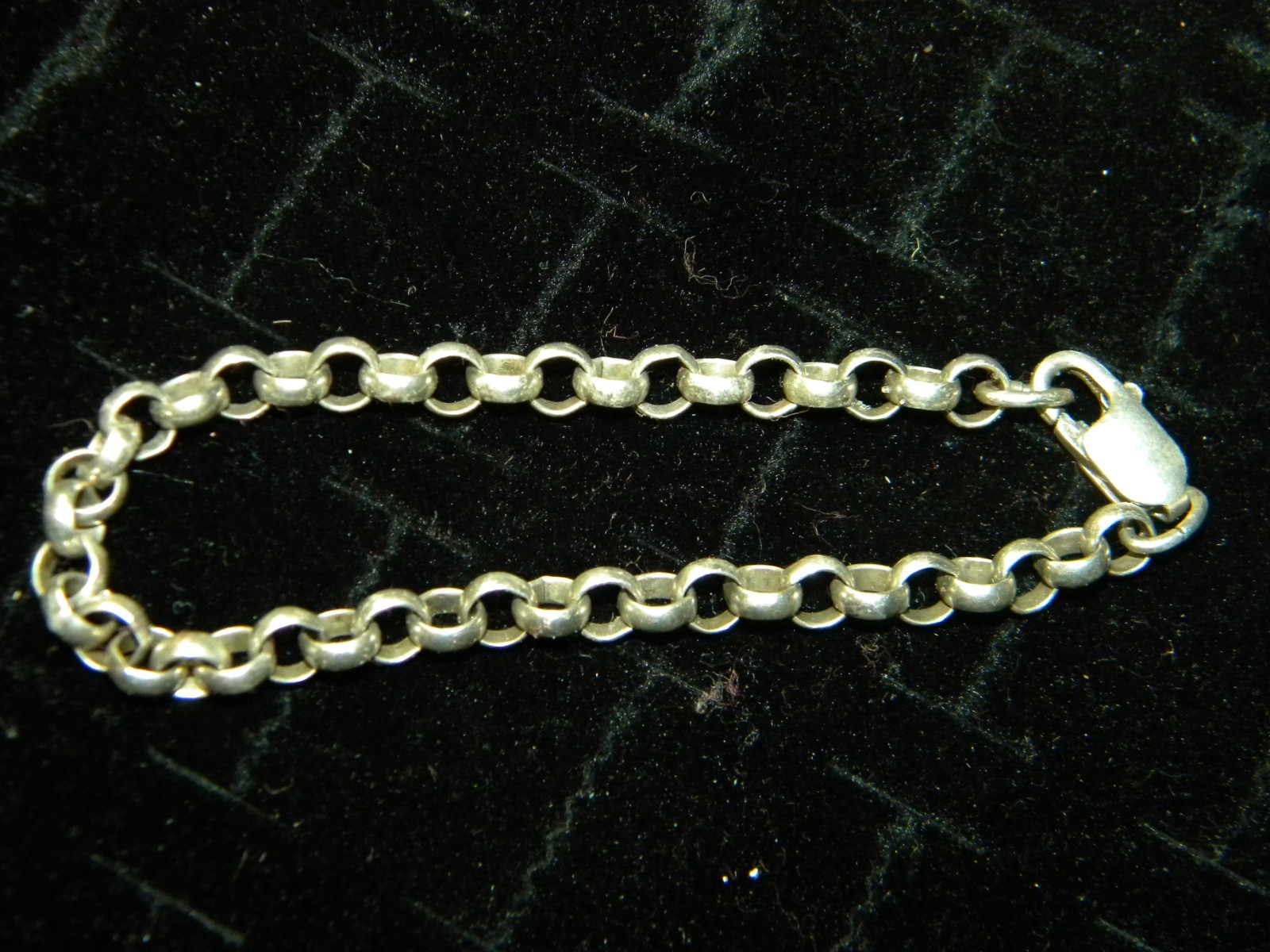 ROUND LINKS .925 STERLING SILVER BRACELET 7.75″ 11.7 GRAMS