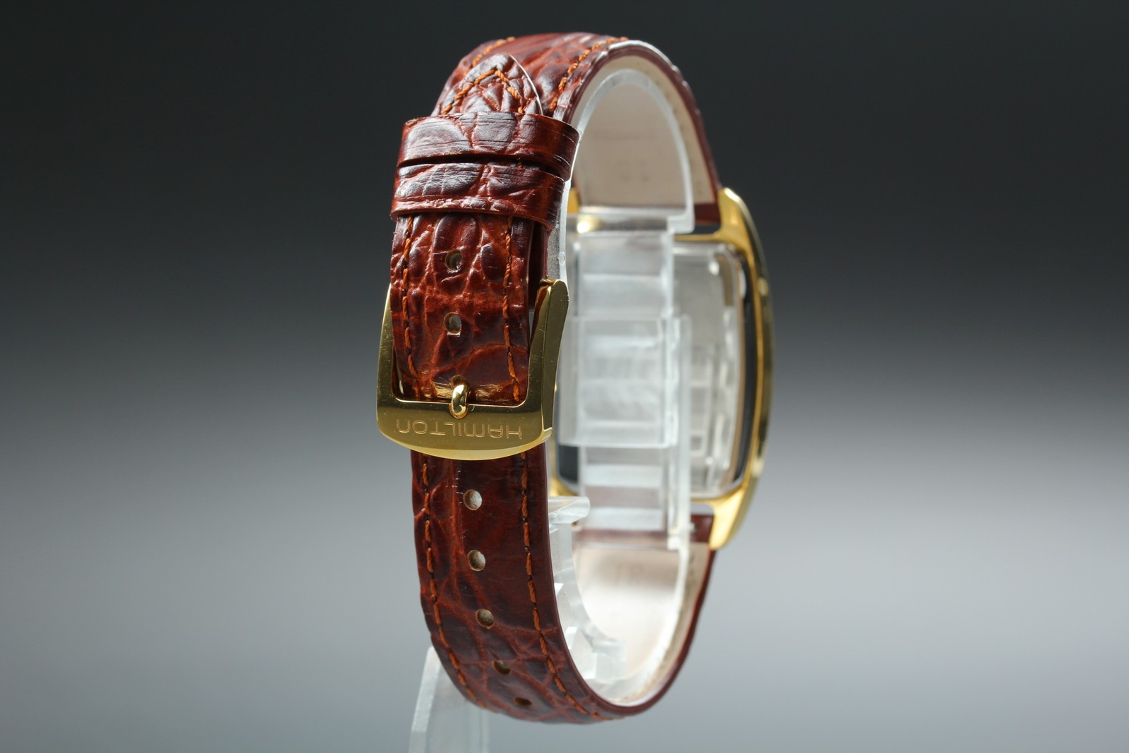 HAMILTON Boulton H134310 27mm Gold Small Second Qz Men’s Watch [Near MINT w/Box]