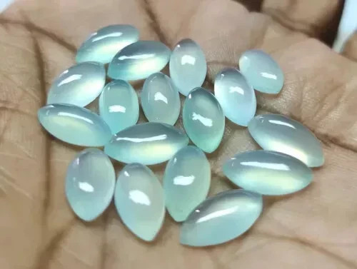 AAA+ Aqua Chalcedony “Cabochon” Marquise Shape Loose Gemstone For Jewelry Making