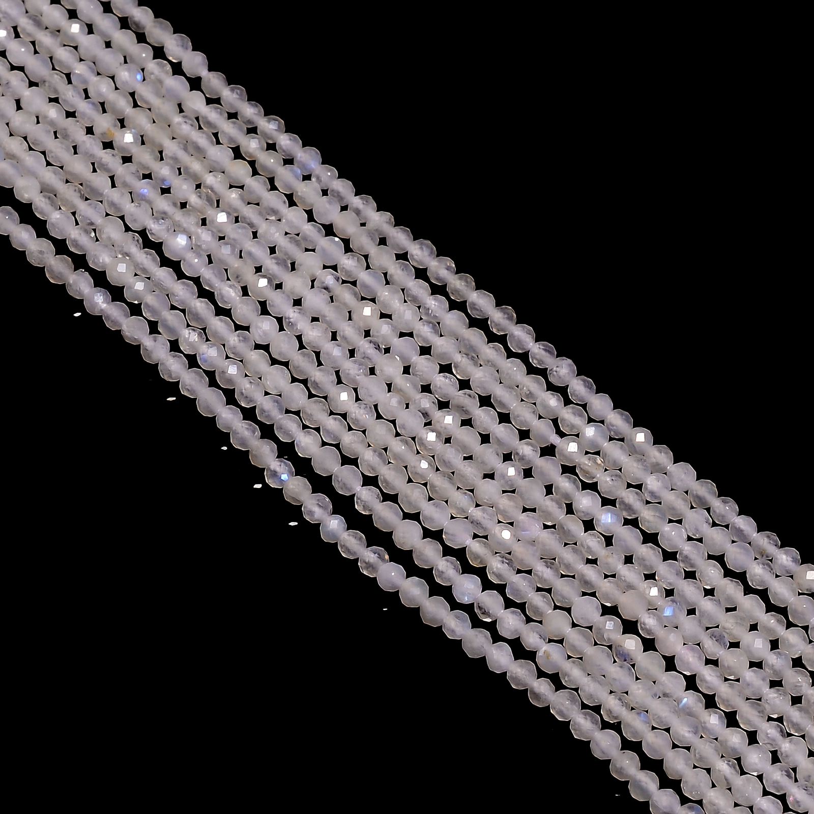 Natural White Opal Gemstone Round Israel Cut Beads 2X2 mm Strand 13″ EB-204