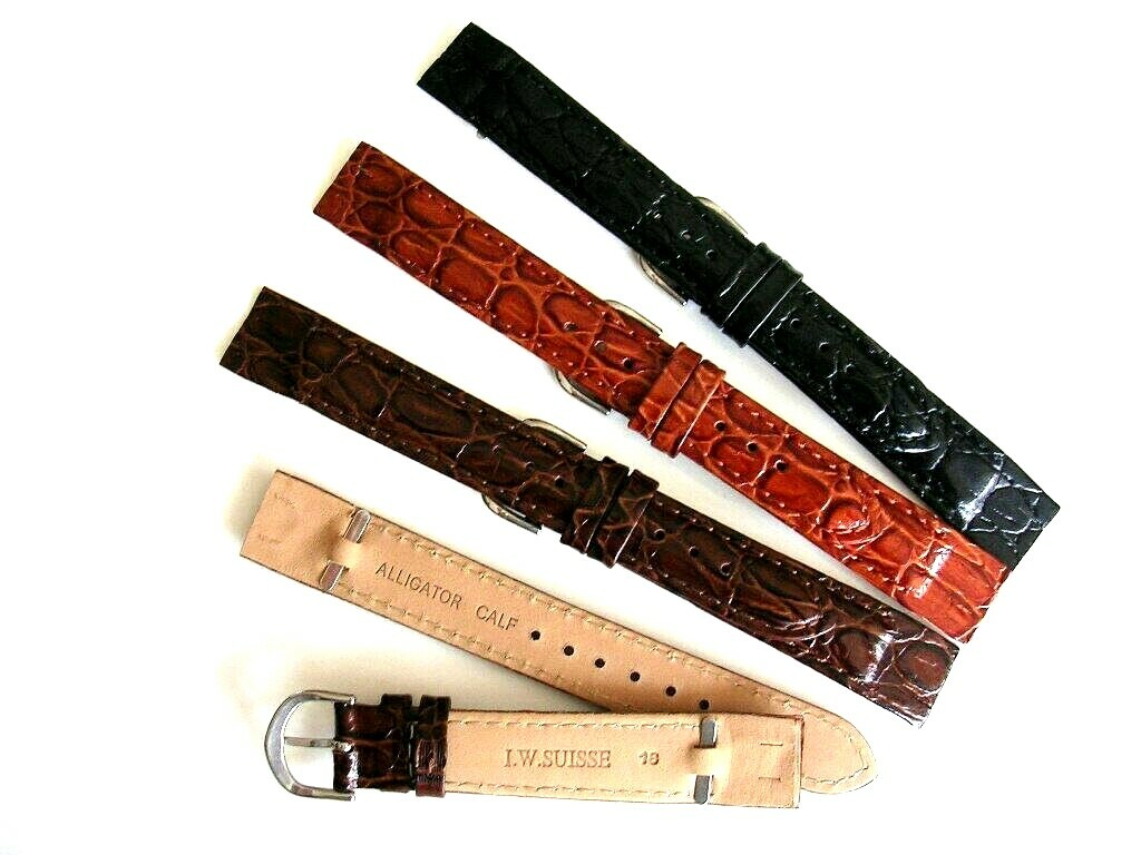Open End wire lug 16 17 18 19 20 Gen Alligator calf watch band strap IW SUISSE