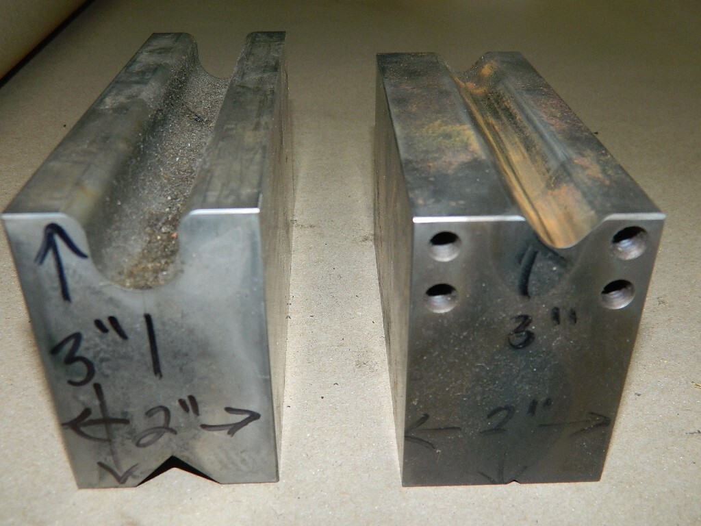 Dapping Block Anvil with V & Radius Groove 2″ W x 3″ T x 5″ & 6″ L