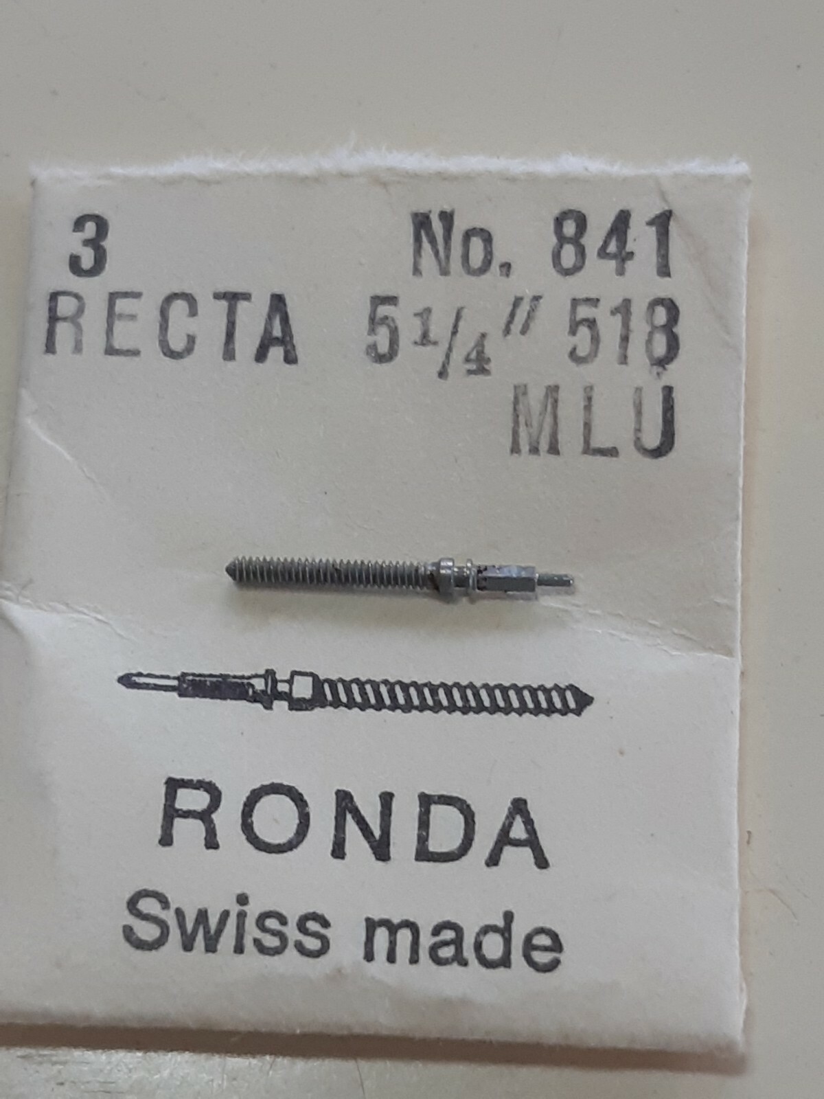 Recta 518. Winding Stem X 1 Swiss Made Old New Stock Free Post