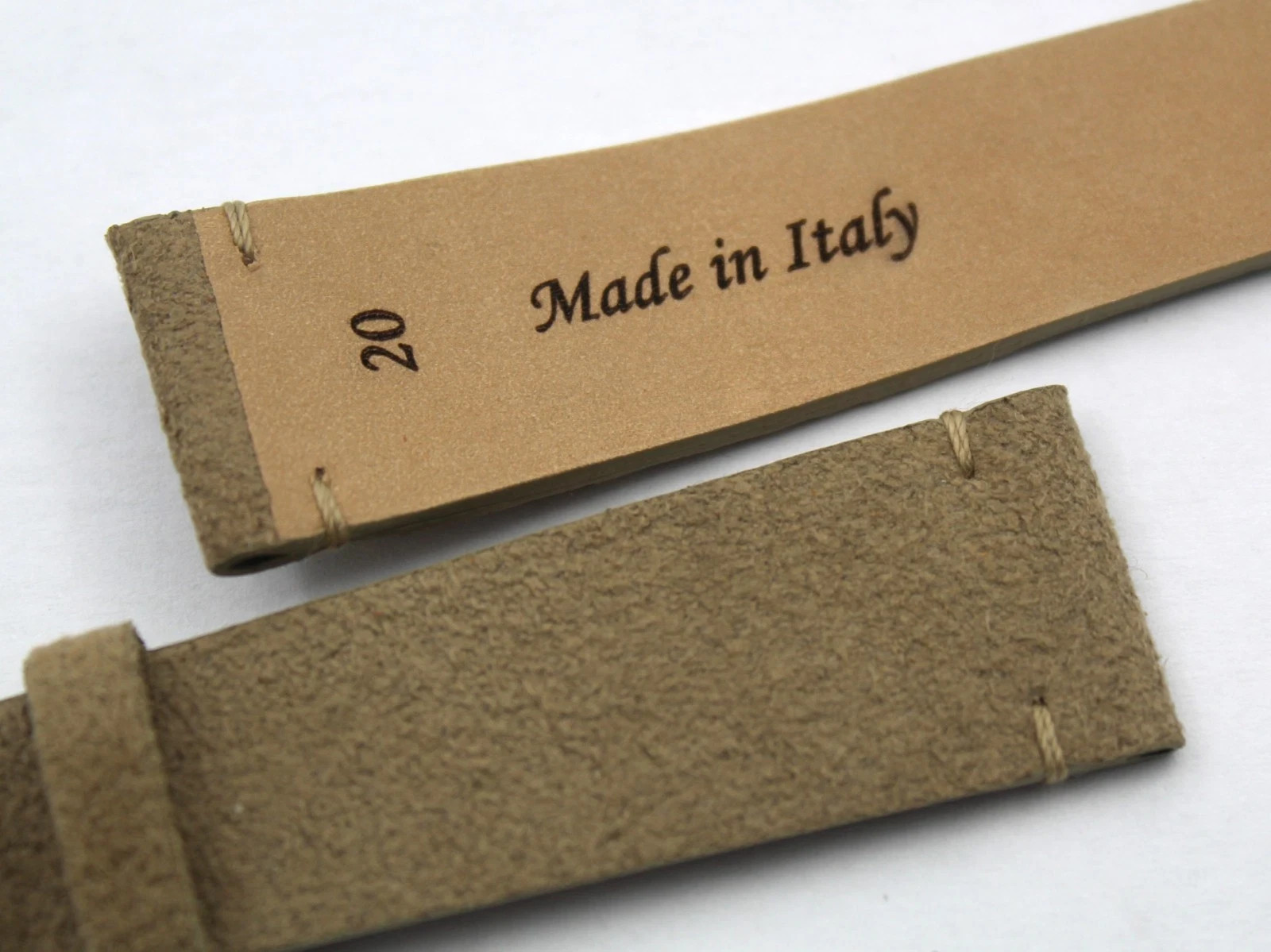 Watch Band Leather Suede Beige Various Sizes Accessories Top Quality New