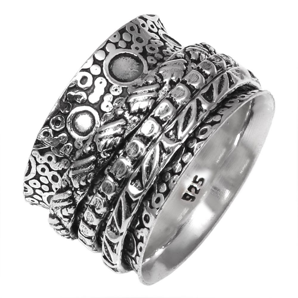 Spinner Anxiety Handmade Silver Jewelry “7”