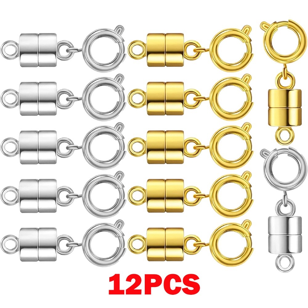 12Pc Magnetic Necklace Clasps And Closures DIY Bracelet Necklace Jewelry HOT