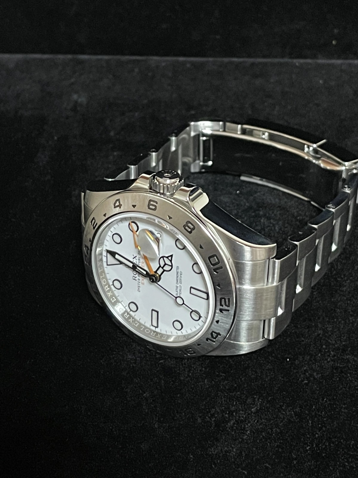 2016 Rolex Explorer II 216570 White Polar Dial SS Oyster With Papers 42mm