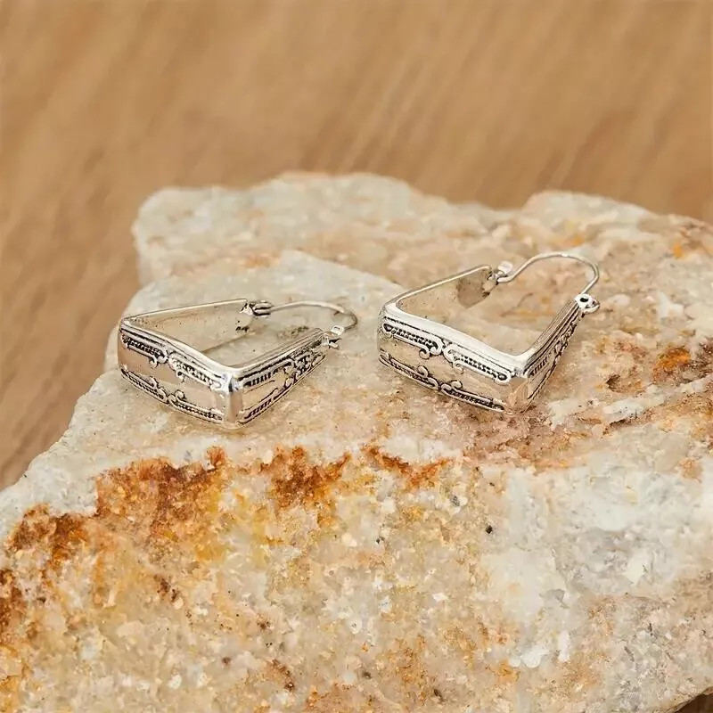 Silvery For Boho Unique Vintage Earrings Stirrup Horse Jewelry Retro Style Women