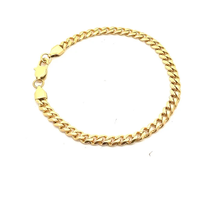 Stainless Steel Cuban Curb Bracelet- Length 6”-9”, Width-3, 5, 7, 9mm