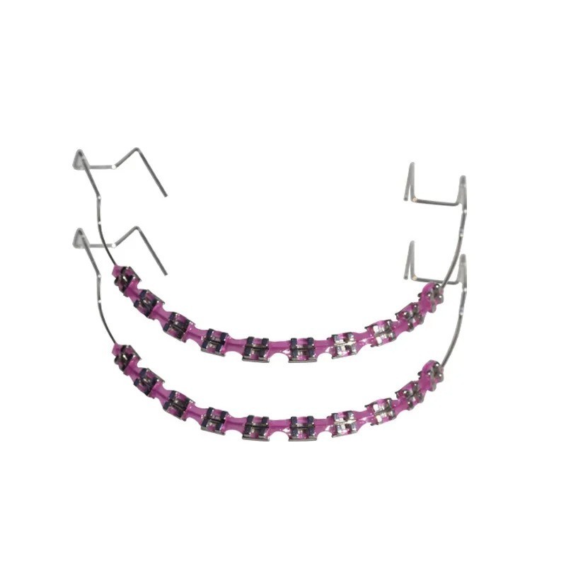 1 Pair Colorful Fashion Braces Metal Wire Tooth Decoration Fake Braces