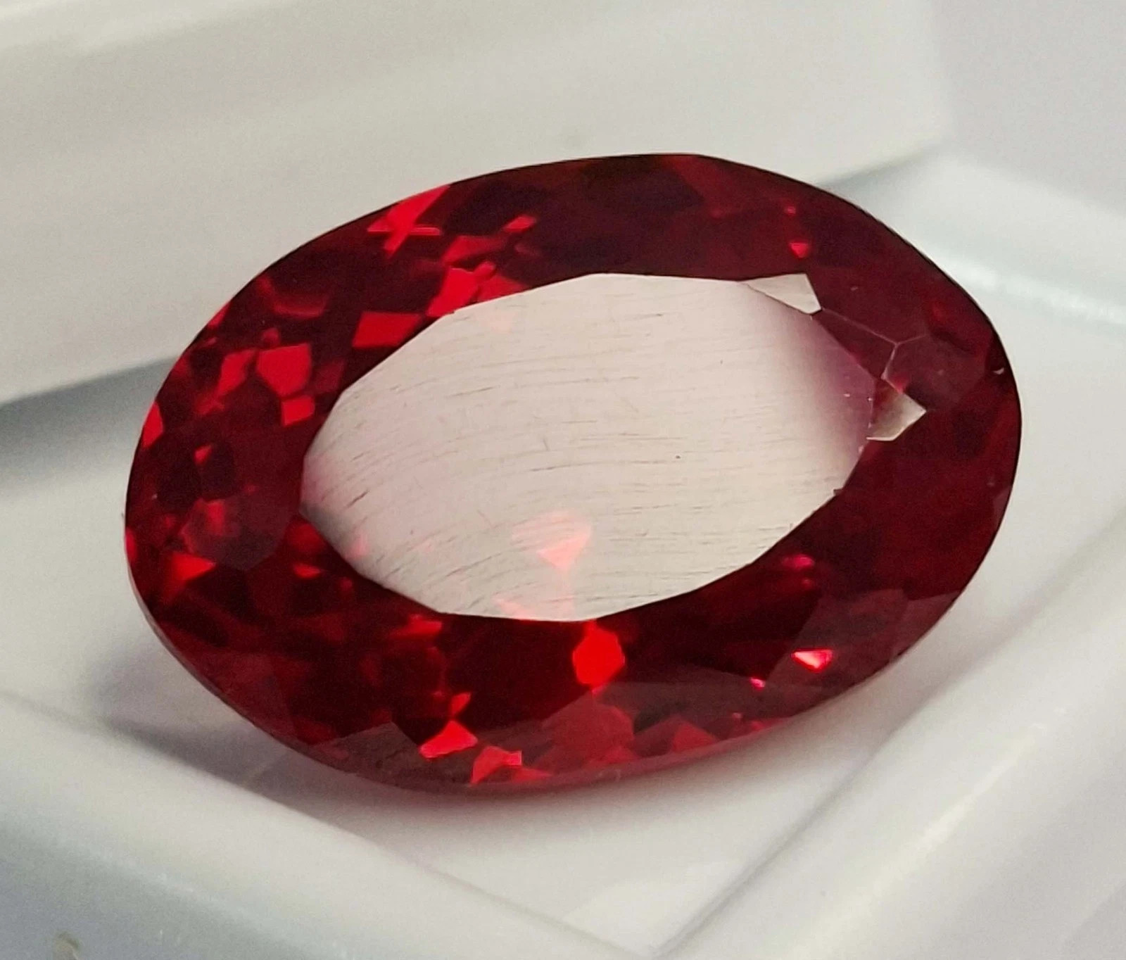 AAA Oval Cut Red Ruby 20-22 Ct Mozambique Natural Loose Certified AG Gemstone