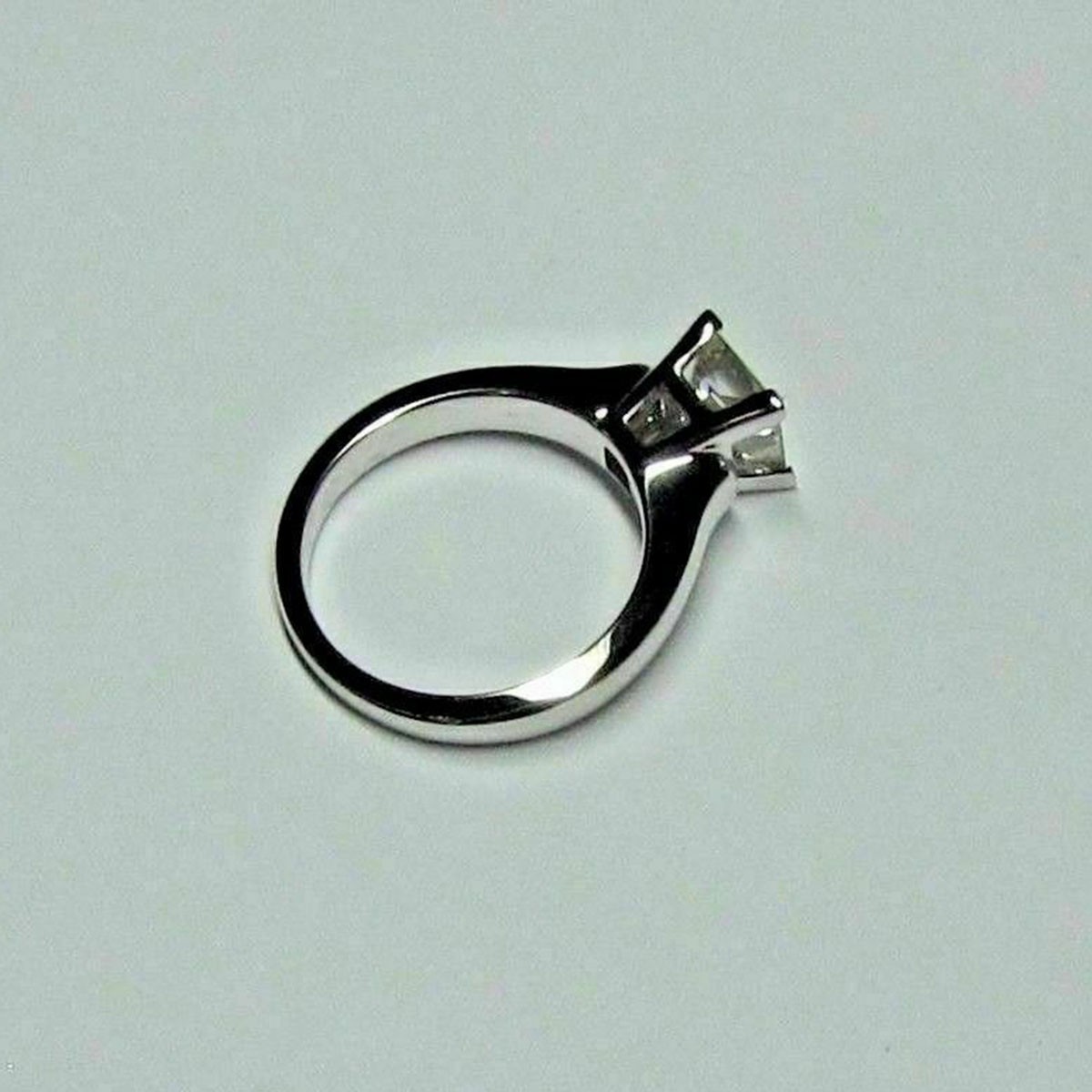 2 Ct Princess Cut Solitaire Diamond Wedding Ring 14K White Gold Finish Size 7