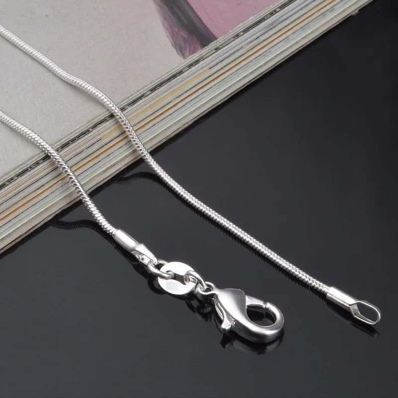 Share Men&Women’s 925 Sterling Silver Tarnish-Free Italian Snake Chain Necklace
