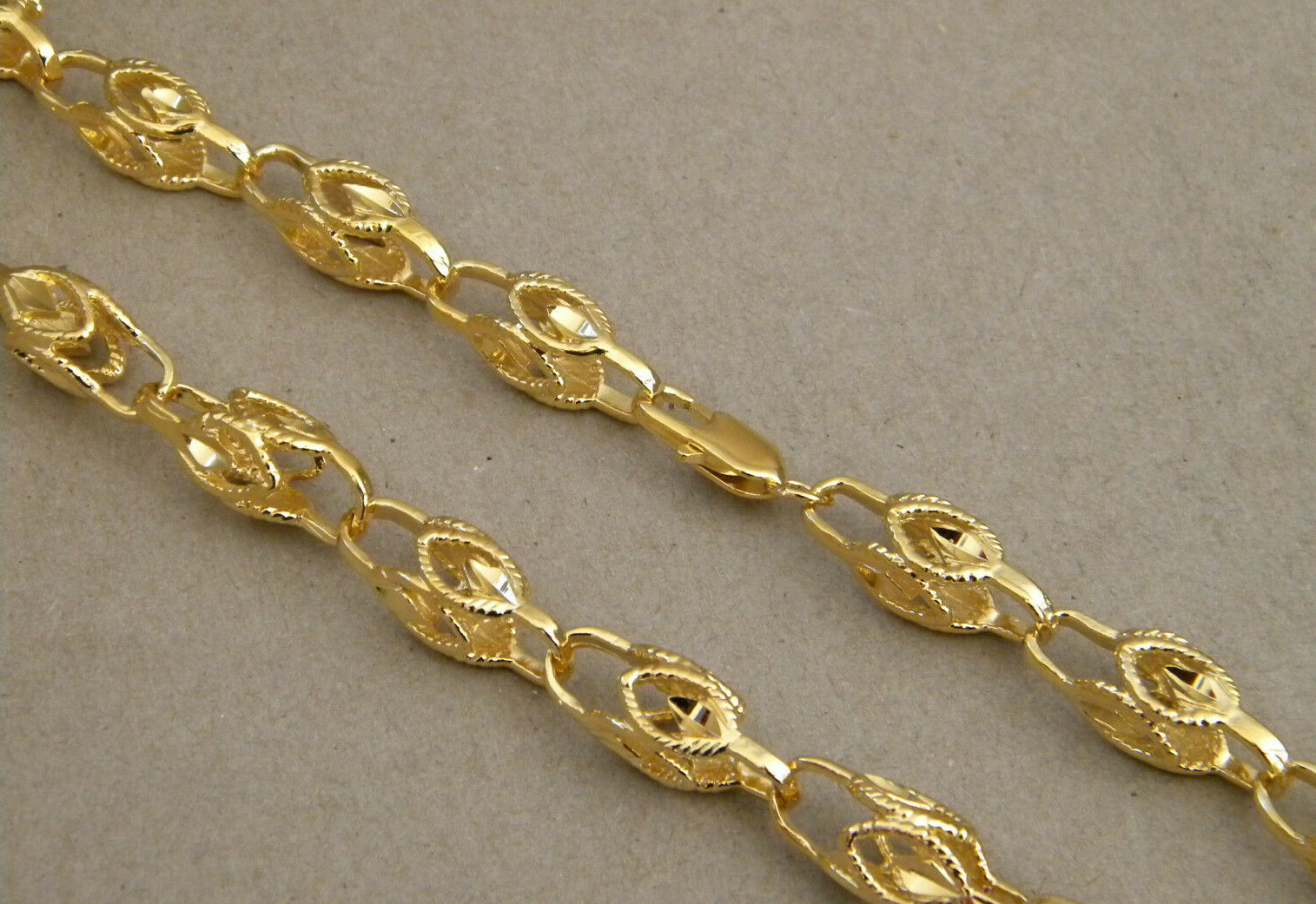 Men’s Lady’s Yellow Gold Plated Turkish Rope Chain 24in inch Long 9mm Wide New