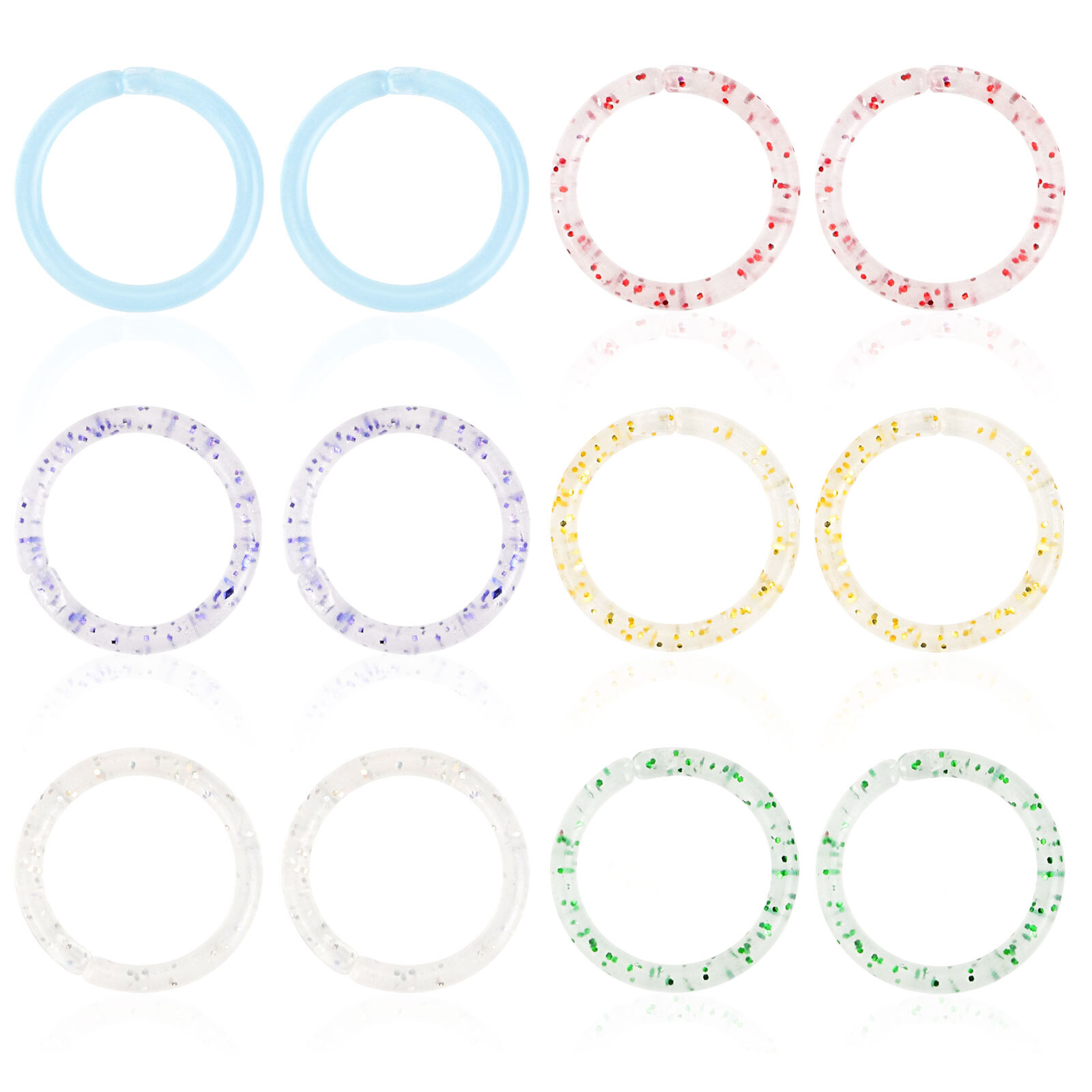 Piercing Kit Bioflex Nose Hoop Ring Lip Tongue Tragus Cartilage Studs 16G 20G