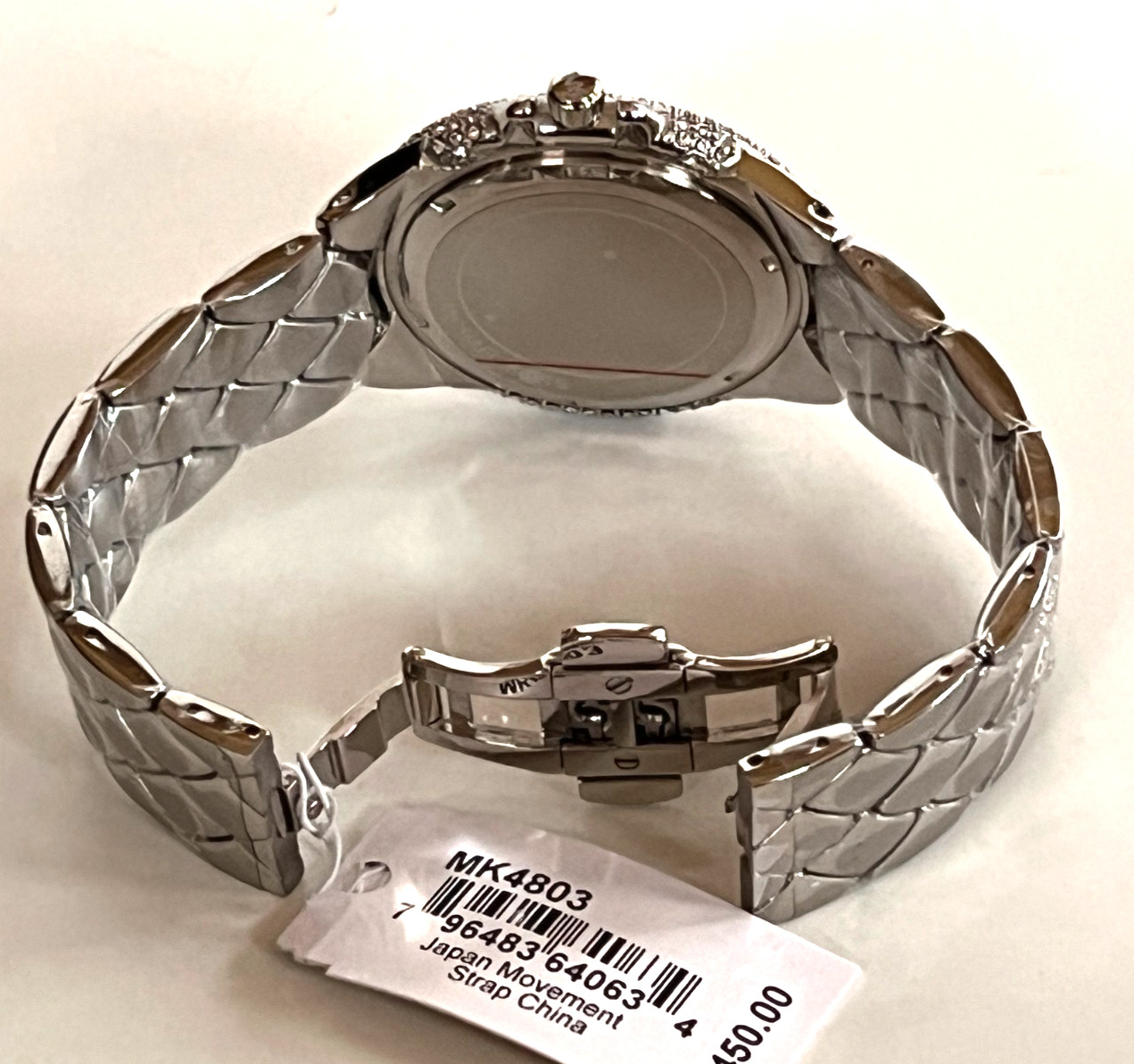 MICHAEL KORS MK4803 CAMILLE Silve-Tone Pave Crystals Unisex Watch BNWT/GBox $450
