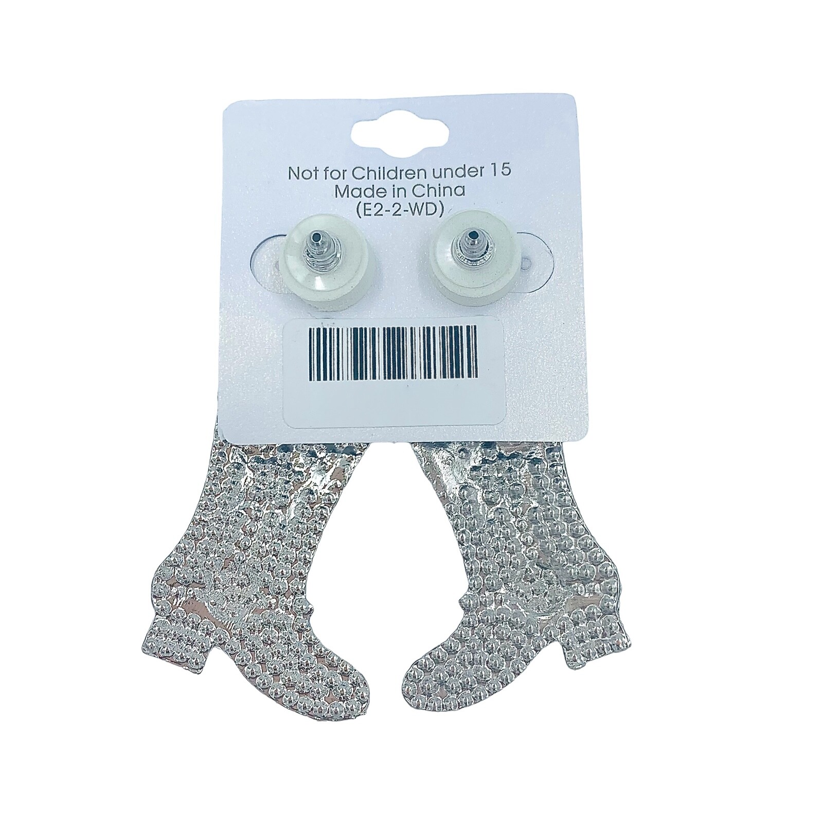 Beaded Cowboy Boot Earrings in 2 Colors – Boots, Crystal Avenue (1.4×2.8in)