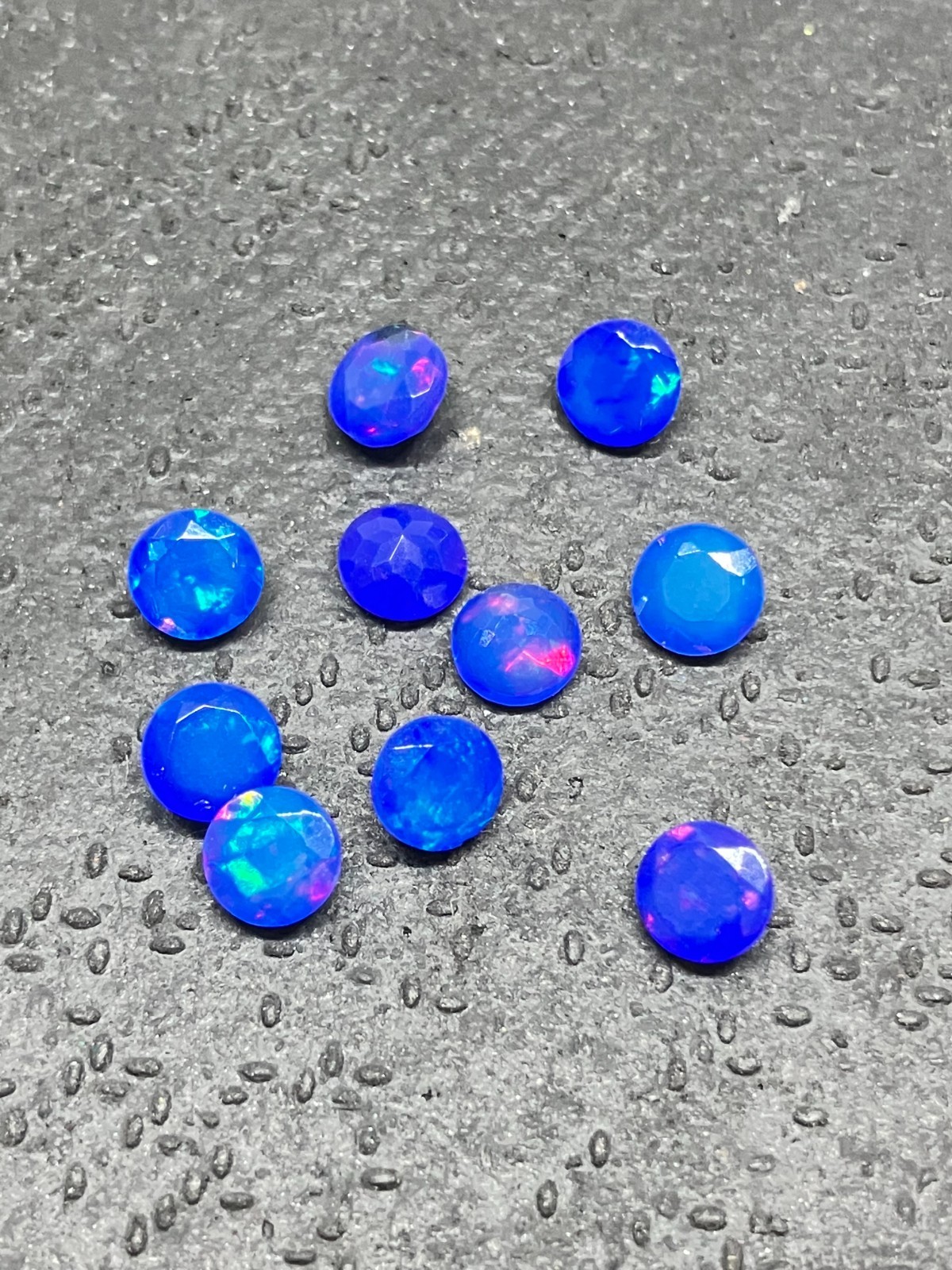 Ethiopian Blue Fire Opal Round AAA Natural Cut Loose Gemstone For All Jewelry
