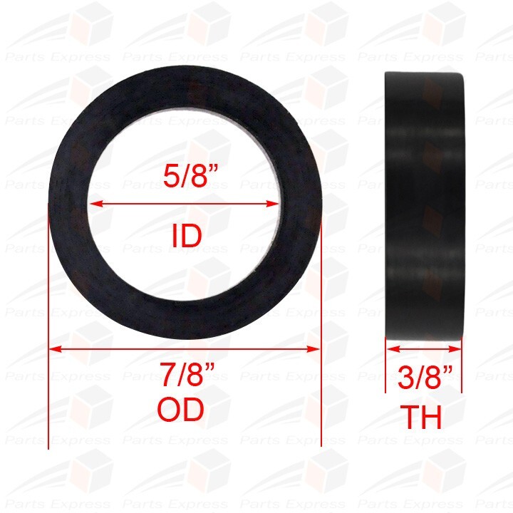 [6-PK] Steamer Rubber Washer Gaskets Parts for 5/8″ OD Boiler Sight Gauge Glass