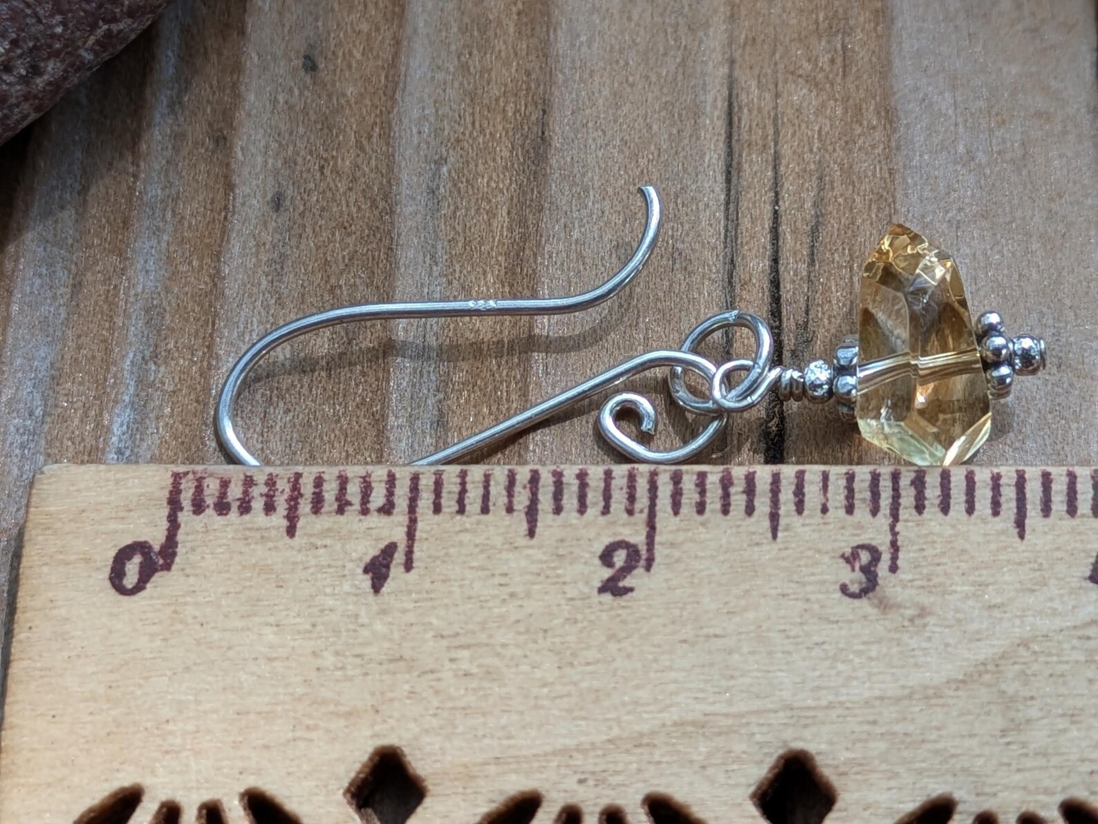 Citrine and Sterling Silver Earrings | November Birthstone