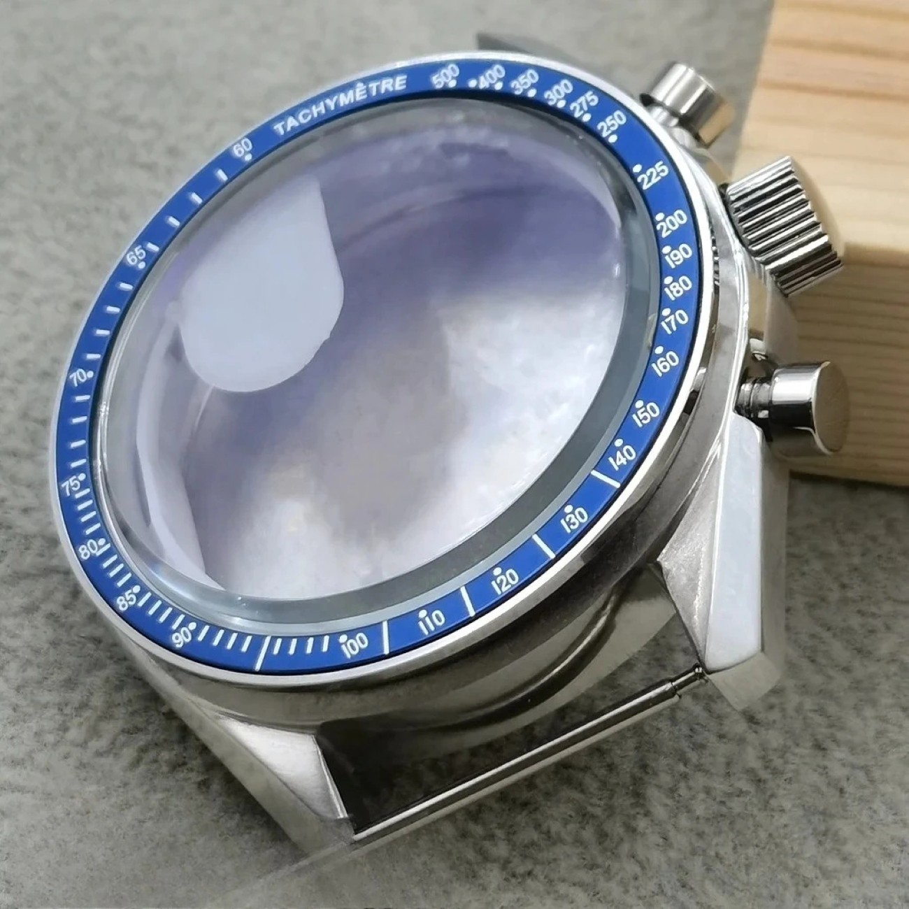 39.7mm Metal Watch Case Chronograph Bezel Sealed For VK63 VK63A Movement