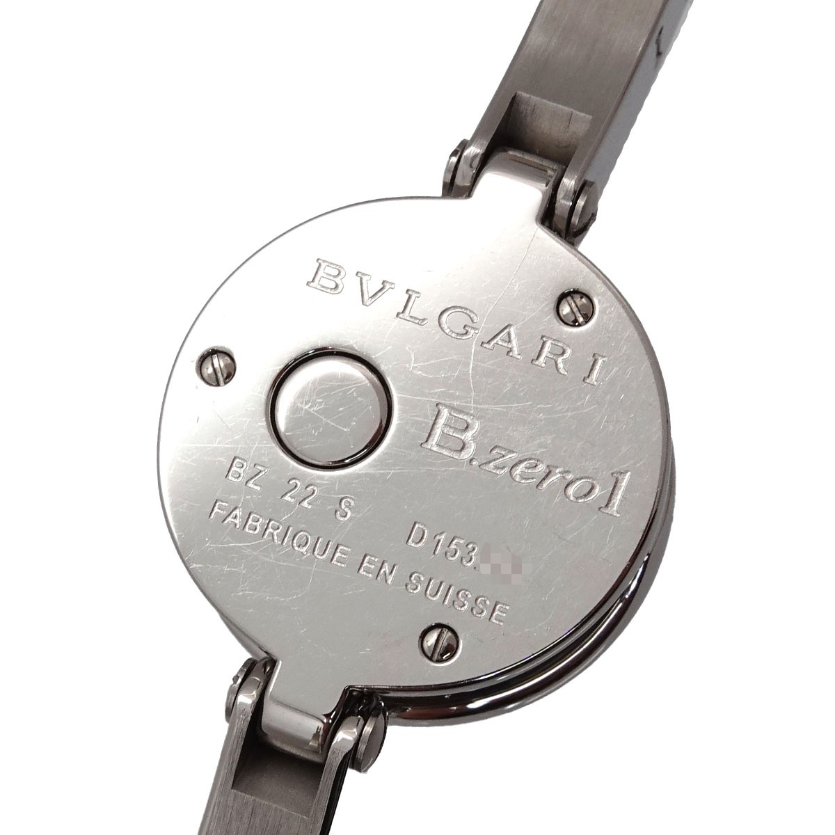 BVLGARI B-zero1 BZ23S 12P Diamond Quartz Blue shell Dial Ladies Watch 90332640