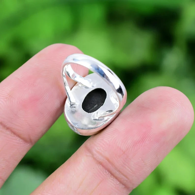 Abalone Shell Gemstone 925 Sterling Silver Ring Handmade Jewelry Ring For Gift