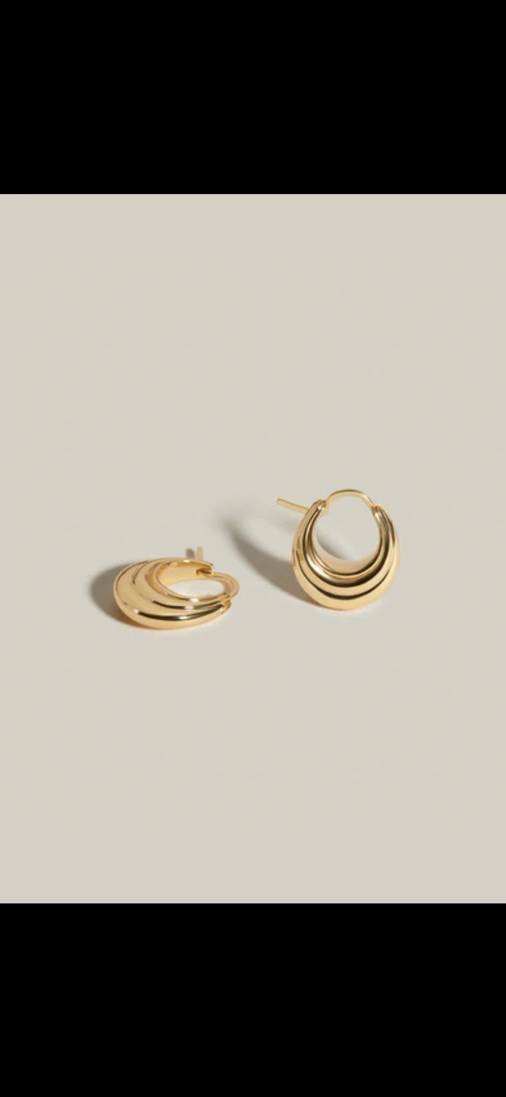J Hannah Strata I Earrings 14k Yellow Gold