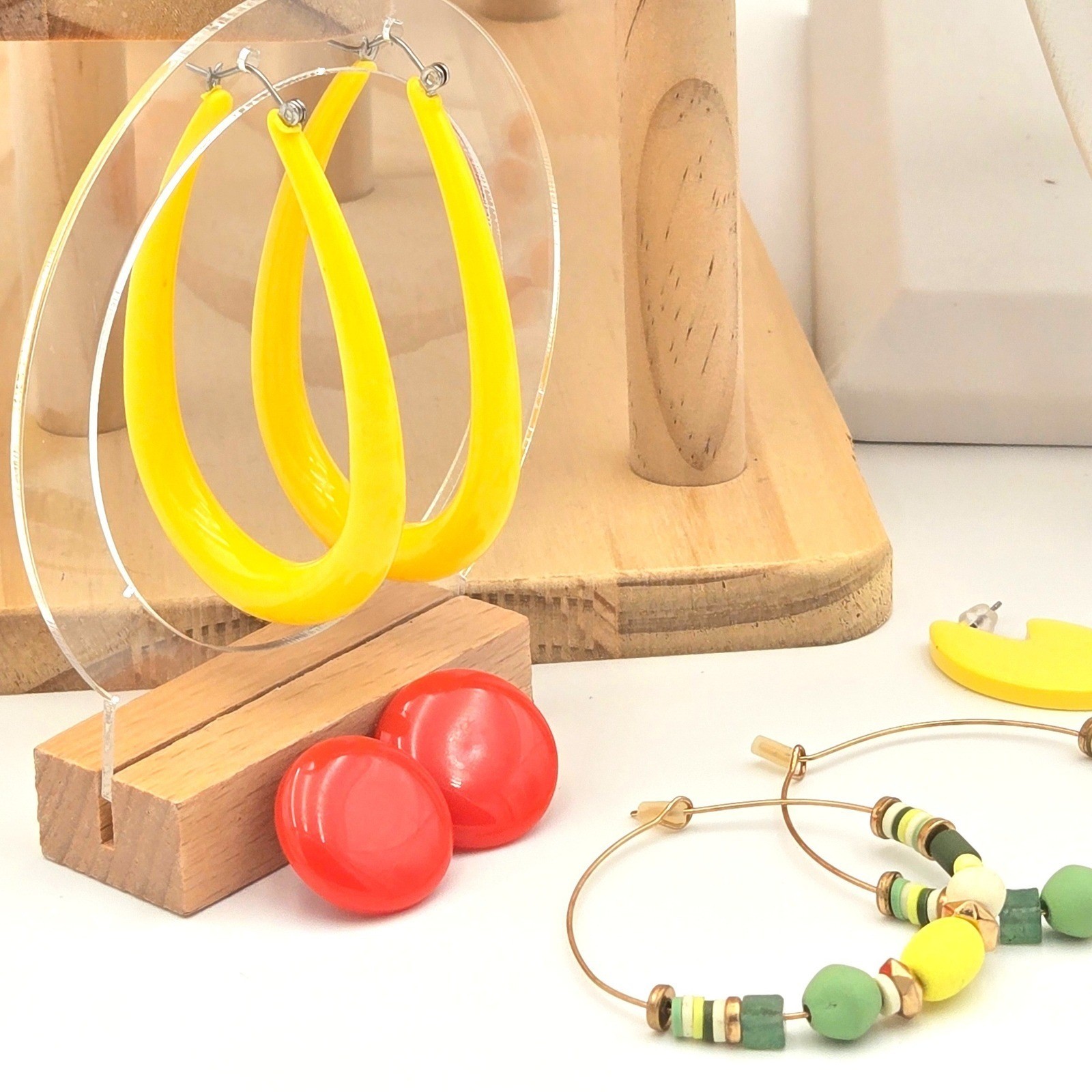 Citrus Delight Curated Jewelry Lot Bright Yellow Green Orange Set Colorful 12pc