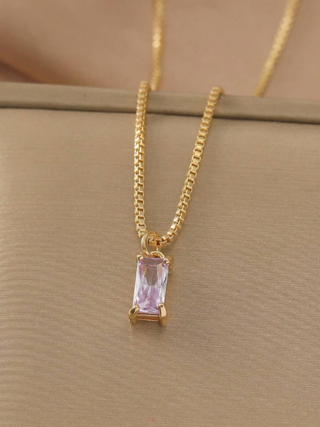 Birthstone Necklace for Women Necklace Dainty Cubic Zirconia Pendant Jewelry USA