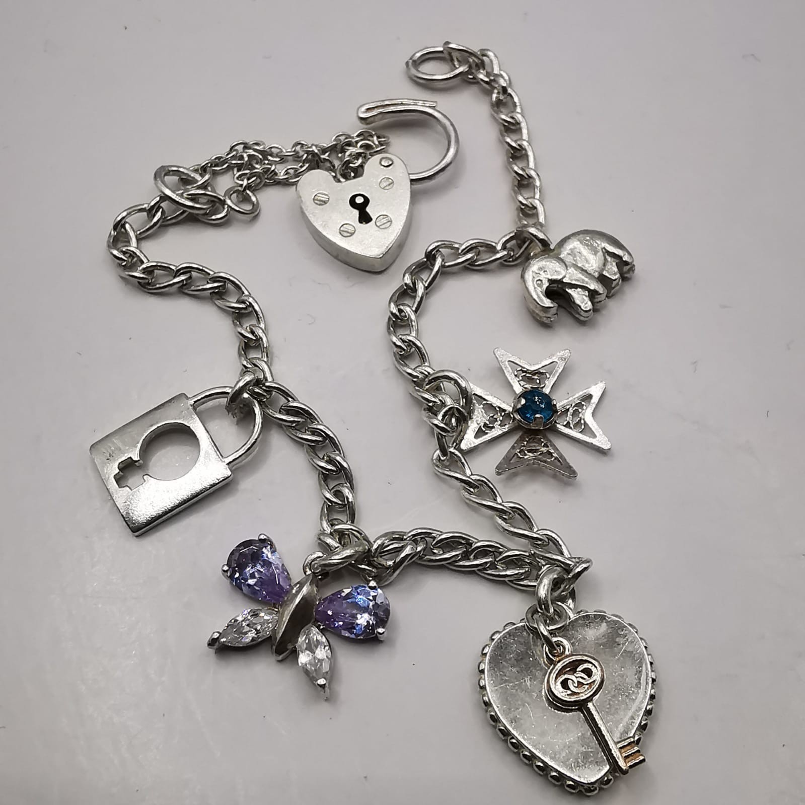 Vintage 925 Sterling Silver Handmade Bracelet Signed Adjustable 11.82g Jewelry
