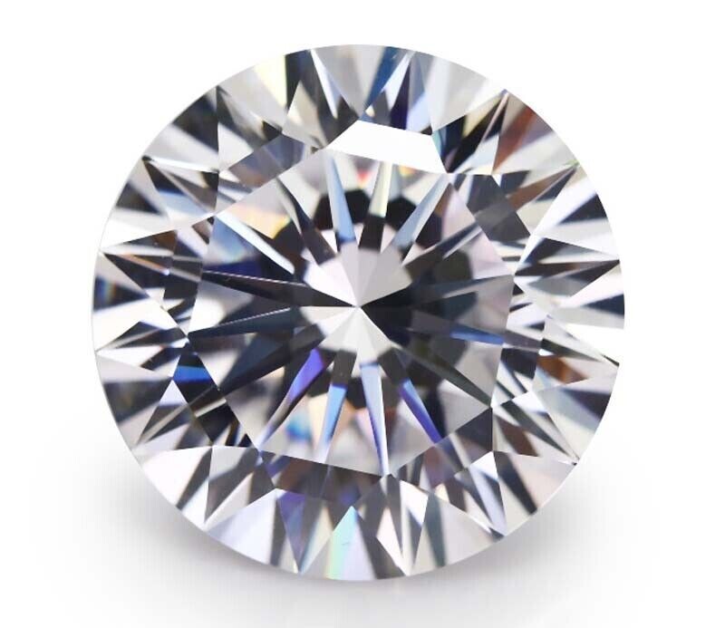 EGL Certified Natural Round Cut White Zircon 4.91 ct AAAA VVS Loose Gemstone