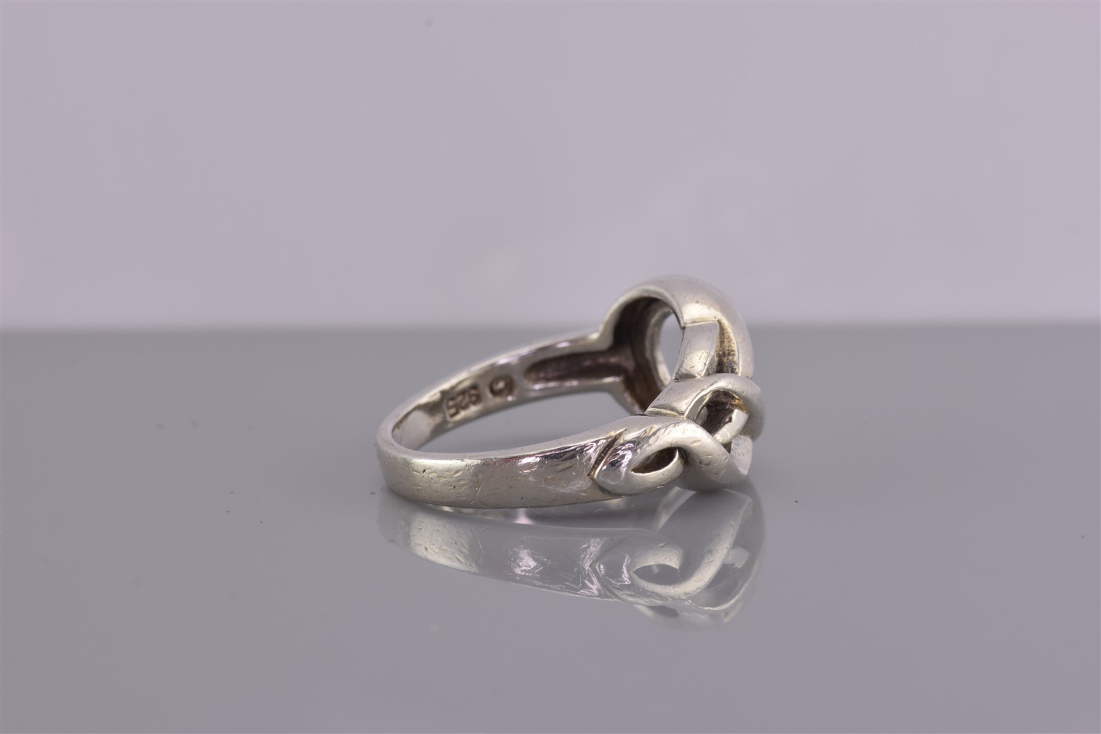 Peter Stone PSCL Sterling Silver Swirled Looped Ribbon Band Ring 925 Sz: 7