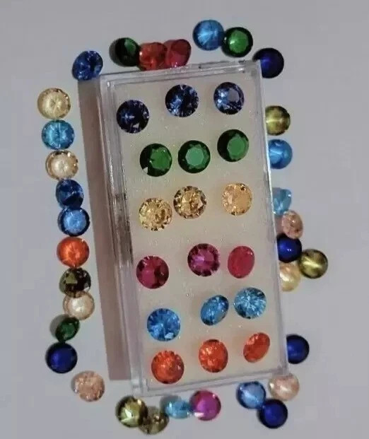Natural Mix Color Sapphire 4 mm Cut Round 20 Piece Loose Ceylon Gemstone Lot