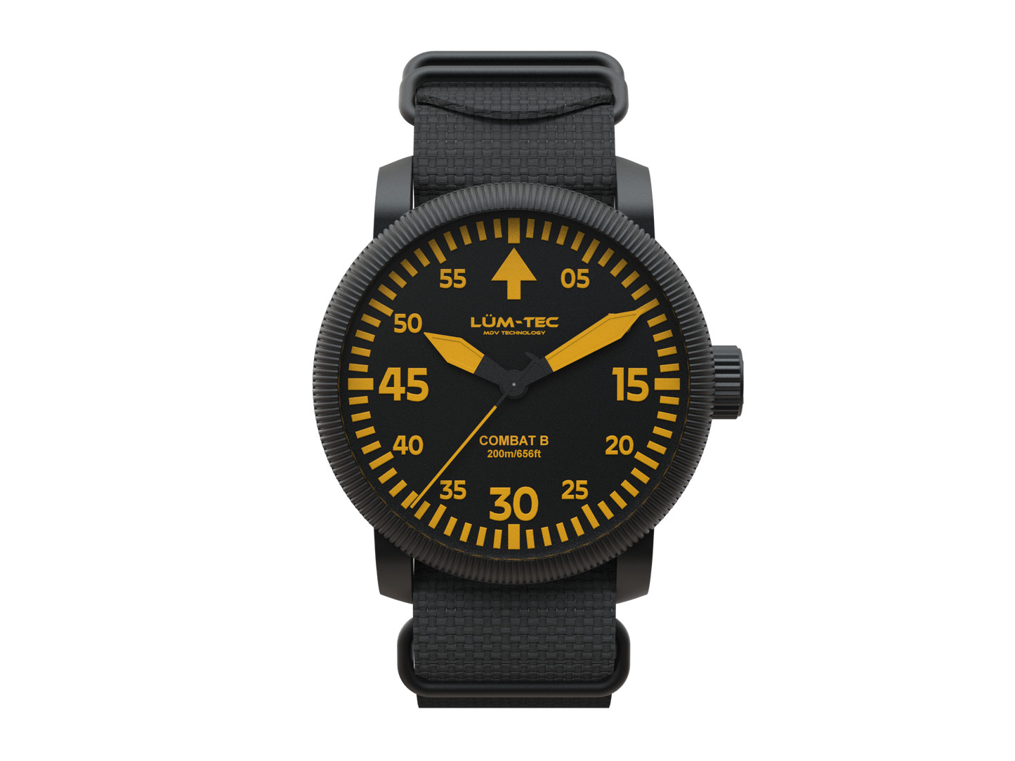 Lum-Tec Mens Watch Combat B71 Orange Dial, Military-grade PVD Hard Coating