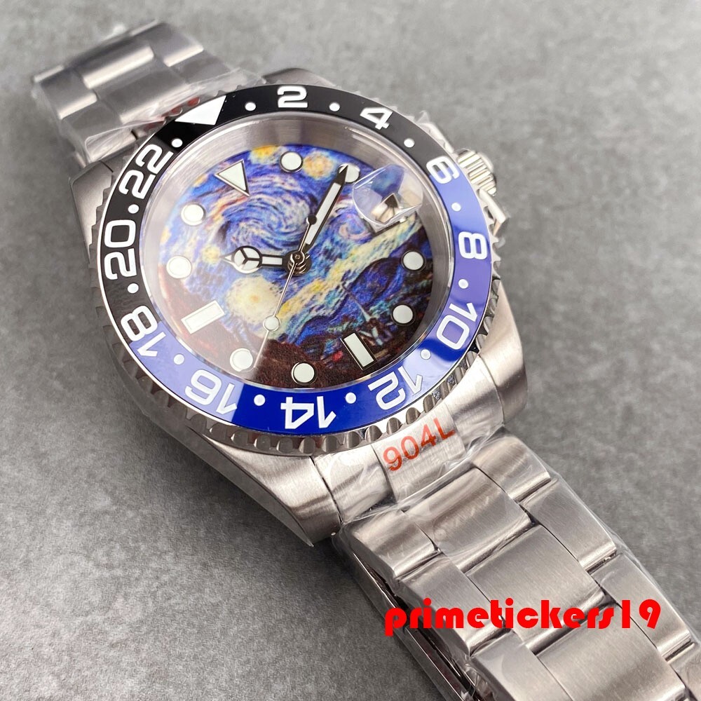 Tandorio Full Lume Starry Sky Dial Date NH35 Men’s 40mm Automatic Watch Sapphire