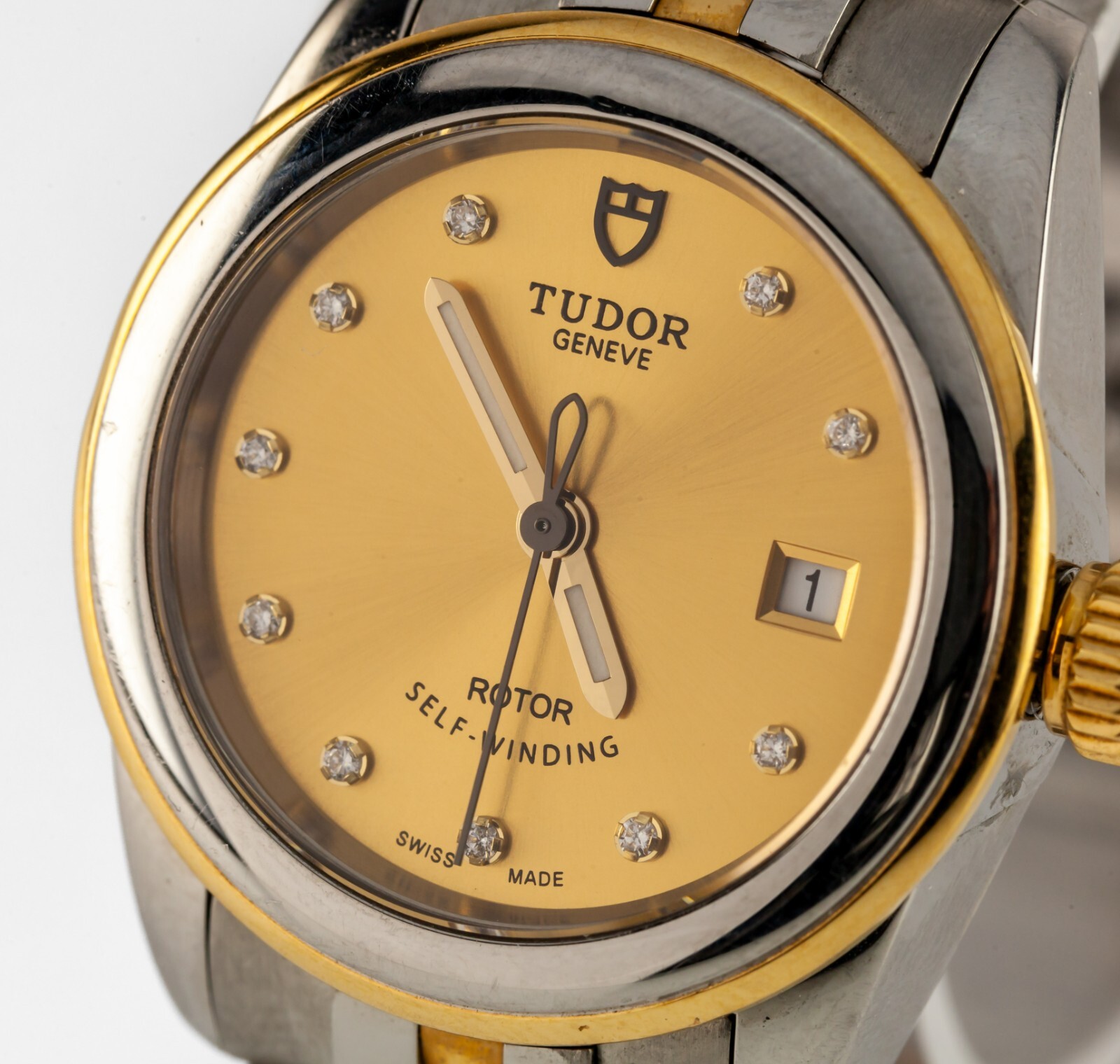 Tudor Women’s Two Tone Automatic Glamour Watch w/ Diamond Dial 51003