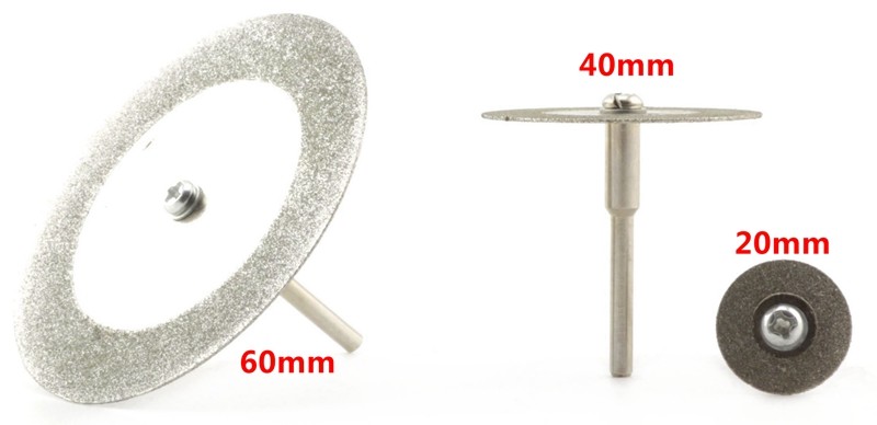 10Pcs 16-60mm Diamond Coated Mini Cutting Disc Wheels for Hobby Drills