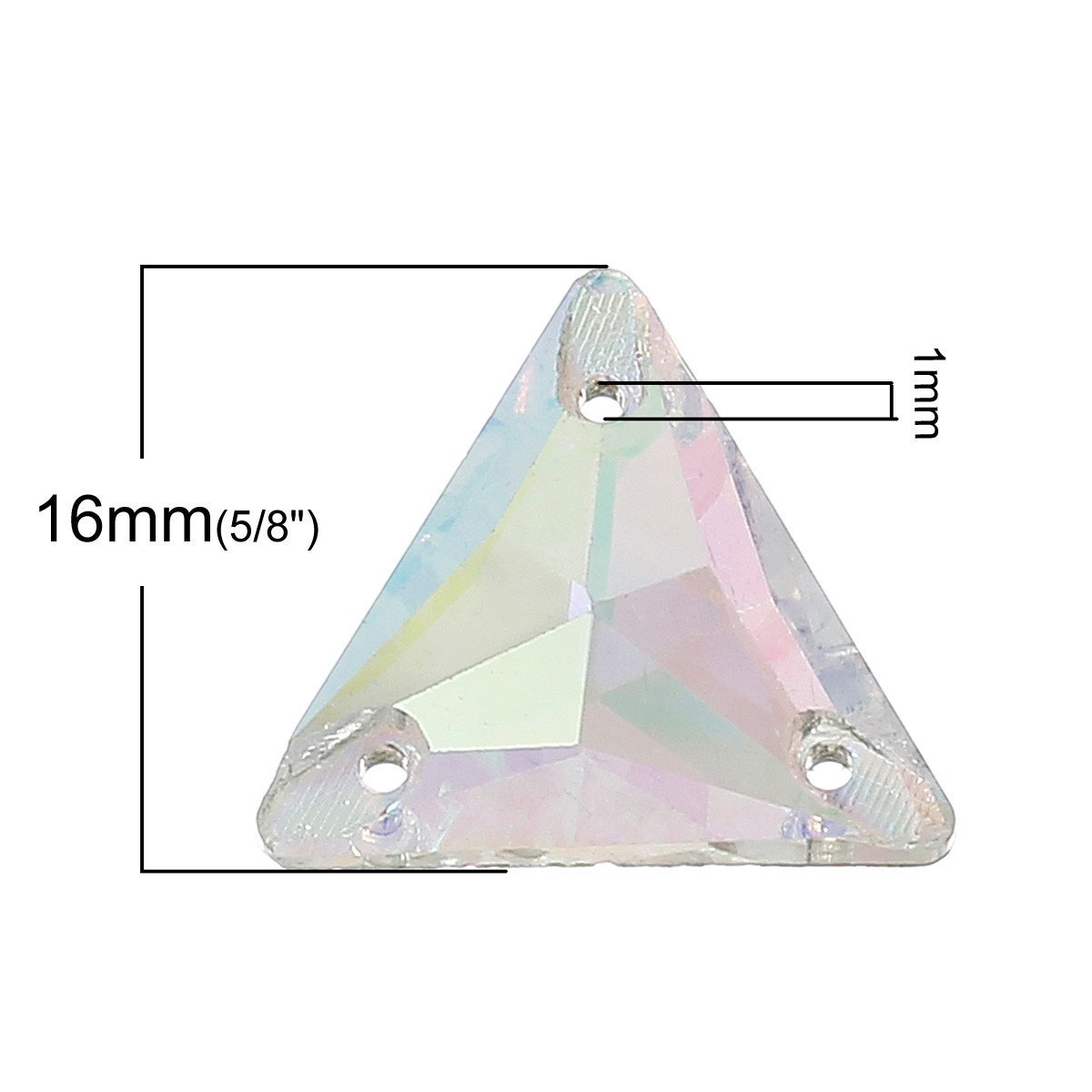 Sexy Sparkles 5pc, Triangle Glass Connector Finding Transparent AB Color Faceted