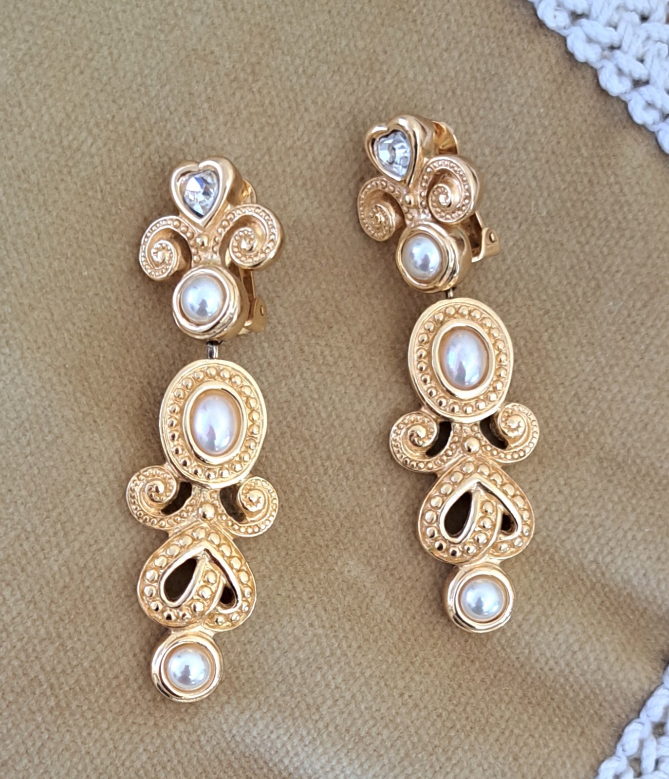 Vintage 80s Christian Dior Drop Earrings