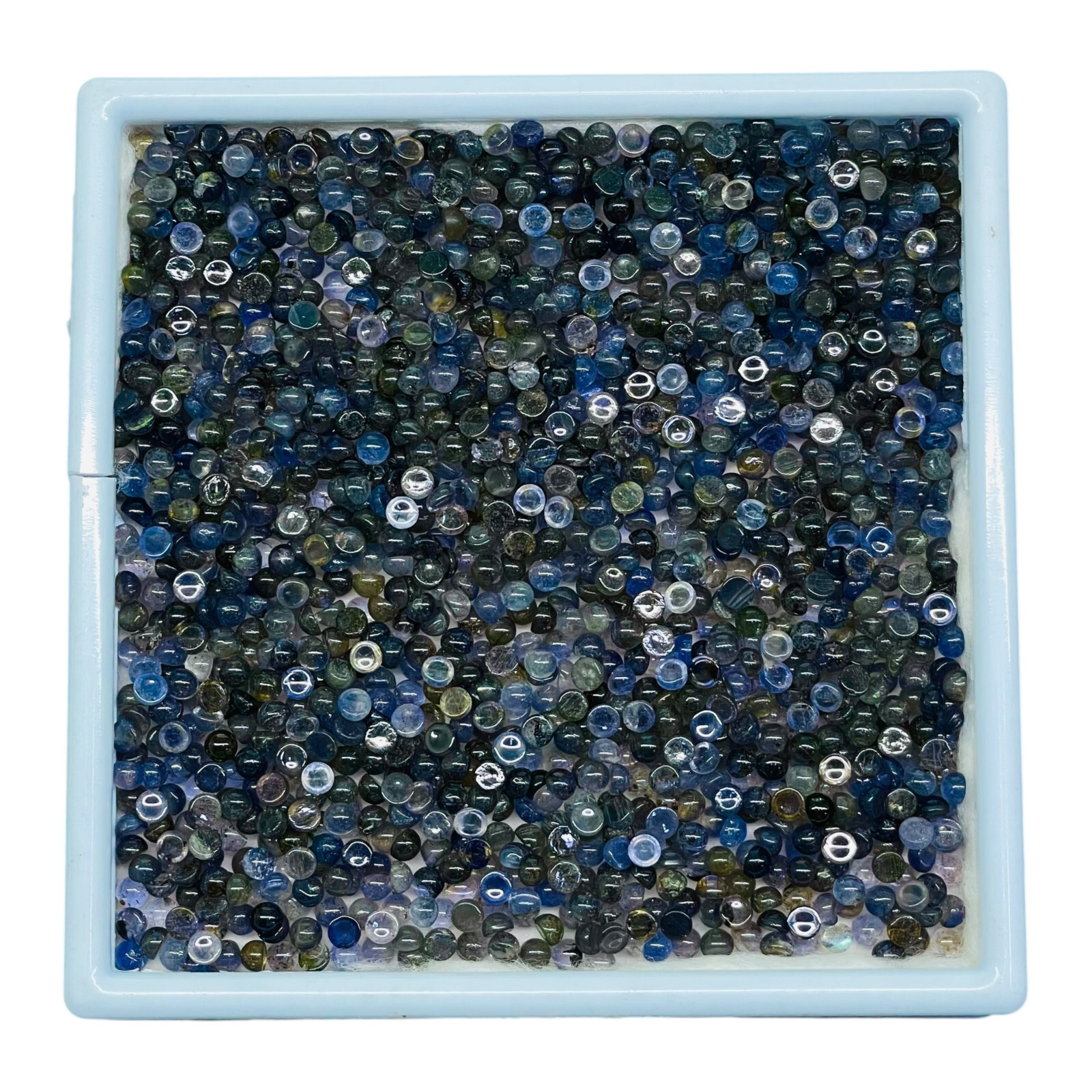 200 Pcs Natural Iolite 3mm Round Loose Untreated Cabochon Gemstone Wholesale Lot
