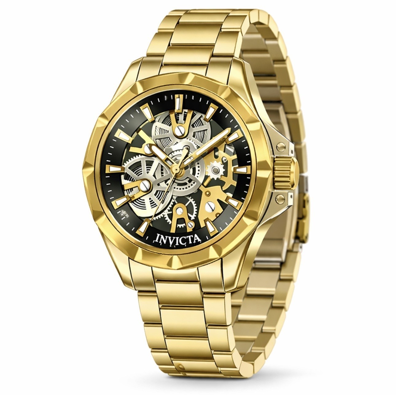 Invicta Objet D Art Men’s Watch w/ Skeleton Dial 44mm 50380 Black Dial New